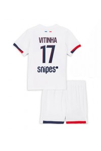 Paris Saint-Germain Vitinha #17 Babyklær Borte Fotballdrakt til barn 2025-26 Korte ermer (+ Korte bukser)